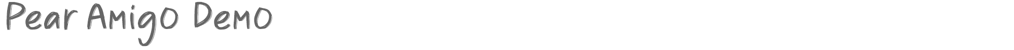 Sample characters Pear Amigo Font